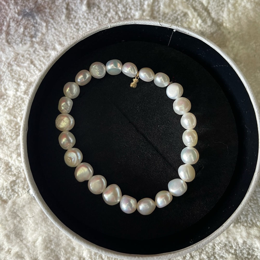 Gold Sweet Dolls Bracelet with pearls and Bear